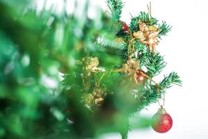 Christmas tree with ornaments on it photo