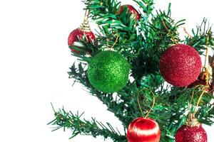 Christmas tree with ornaments photo