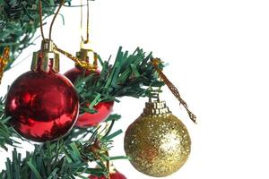 Christmas tree with ornaments photo