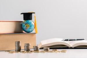 Studying abroad as part of a global education program offers students valuable learning experiences and personal development during their time in college. stock, plan, goal, target, book, degree photo