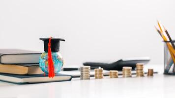 Studying abroad as part of a global education program offers students valuable learning experiences and personal development during their time in college. stock, plan, goal, target, book, degree photo