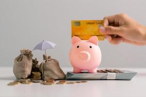 Saving money through wise investments and regular bank deposits can help build wealth and secure financial stability of business. balance, education, interest, price, safety, stack, buy, desk, loan photo