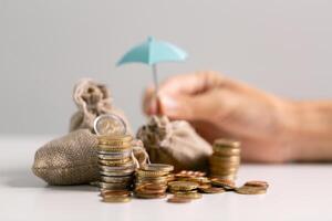 Saving money through wise investments and regular bank deposits can help build wealth and secure financial stability of business. balance, education, interest, price, safety, stack, buy, desk, loan photo