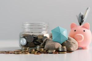 Saving money in the bank and making strategic investments in property and stock can help grow your capital while ensuring your finances remain safe. concept, account, debt, earning, income, profit photo