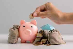 Saving money through wise investments and regular bank deposits can help build wealth and secure financial stability of business. balance, education, interest, price, safety, stack, buy, desk, loan photo
