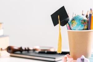 Studying abroad as part of a global education program offers students valuable learning experiences and personal development during their time in college. stock, plan, goal, target, book, degree photo
