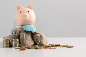 Saving money in the bank and making strategic investments in property and stock can help grow your capital while ensuring your finances remain safe. concept, account, debt, earning, income, profit photo