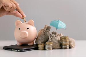 Saving money through smart investments and careful budgeting is crucial for managing finances in a business, contributing to a stable bank account and a robust economy. safe, credit, advice, balance photo