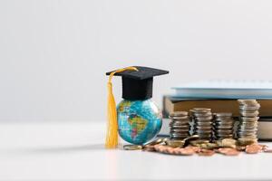 Studying abroad as part of a global education program offers students valuable learning experiences and personal development during their time in college. stock, plan, goal, target, book, degree photo