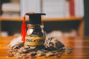 Planning for education abroad requires budgeting money wisely, saving coins, and focusing on future, as it leads to personal growth, cognitive development, and successful graduation as student. photo