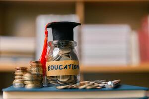 Planning for education abroad requires budgeting money wisely, saving coins, and focusing on future, as it leads to personal growth, cognitive development, and successful graduation as student. photo