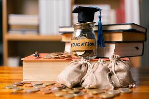 Planning for education abroad requires budgeting money wisely, saving coins, and focusing on future, as it leads to personal growth, cognitive development, and successful graduation as student. photo