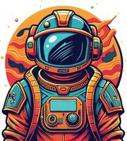astronaut in a space vector