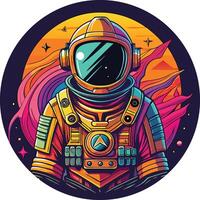 Astronaut into the Space vector