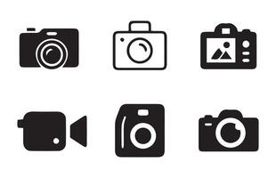 Multi Series camera set flat style. Icon illustration EPS 10 vector
