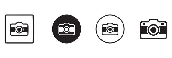 Simple Camera Icon Variation. Icon isolated transparent background vector