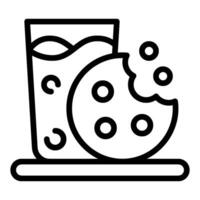 cookies and milk line icon vector