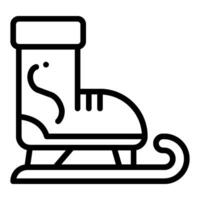 ice skating shoe line icon vector