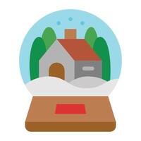 snow globe icon vector
