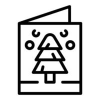 greeting card line icon vector