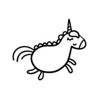Unicorn line icon, concept illustration, outline symbol, sign, linear symbol. vector