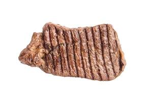 Grilled beef Top sirloin steak or Rump steak isolated on white background photo