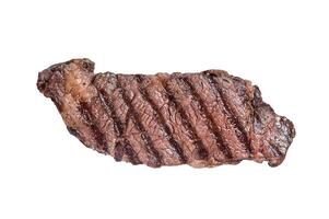 BBQ Grilled denver beef meat steak on a table. Isolated on white background. photo