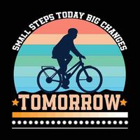 A vibrant bicycle graphic with a scenic background, symbolizing the joy of exploration and movement vector