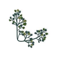 Green Twig Natural Design Element Can Be Used for Wedding Invitation, Save the Date, Greeting Card, Poster, Quote Illustration vector