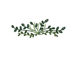 Twigs with Green Leaves, Natural Design Element Can Be Used for Wedding Invitation, Save the Date, Greeting Card, Poster, Quote Illustration vector