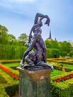 Prague- Czech- 8 April 2024. The monument to Laocoon and sons.Wallenstein Garden photo