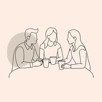 Illustration of people having a conversation vector