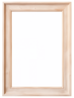 light wooden frame with white center inside instead of picture, mockup frame isolate png