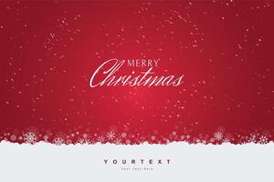 Red Christmas background. Christmas greetings with red minimalist background and snowflakes vector