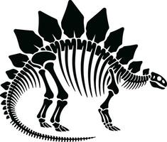 Stegosaurus Skeleton Fossil Design vector