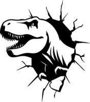 T Rex Breaking Through Design vector