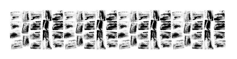 Black and white distressed background with rough edges and abstract overlay. Vintage dirty grunge paint effect. Flat illustration isolated vector