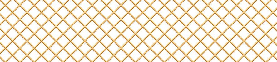 Seamless waffle texture with creamy wafer pattern. 3D cone design for ice cream, chocolate biscuit, and dessert banners. vector