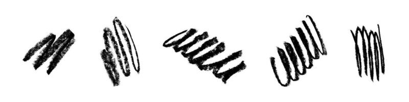 Abstract spiral paint brush strokes grunge texture. Rough lines and shapes stain. Flat illustration isolated on white background. vector