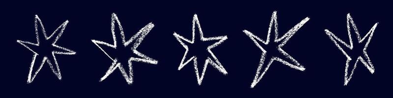 Star sketch with a hand-drawn chalk style. Blackboard-inspired background with doodle and scribble details. vector