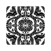 a black and white design with a circular pattern vector