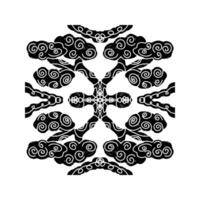 a black and white pattern with swirls vector