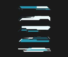 Futuristic graphic interface elements designed for tech applications in minimalistic style vector