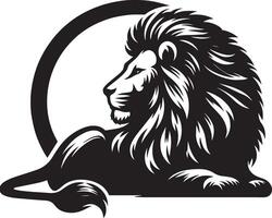 Lion silhouette on a white background vector
