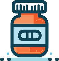 A bottle of pills with the word d vector