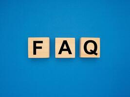 A list of answers to Frequently Asked Questions. FAQs concept photo