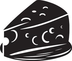A piece of cheese on a plate with a slice missing vector