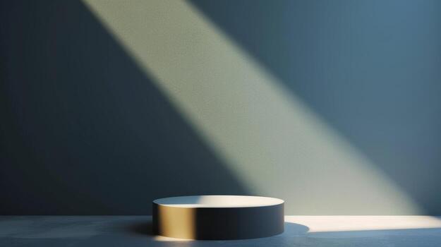 Clean and modern design of an award podium against a copy space background photo