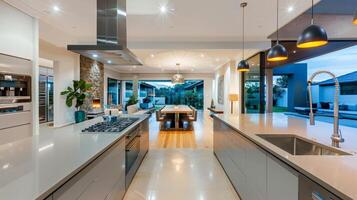 Clean and modern kitchen with minimalist touches photo