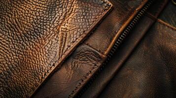 Close-up shot of luxurious leather texture. photo